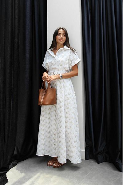 Havoş White Solaro Embroidered Fisto Dress