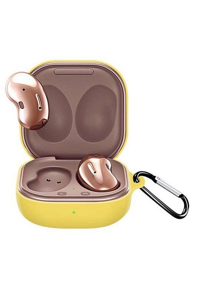 THD Protective case for Samsung Galaxy Buds Pro/Galaxy Buds Live headphones, yellow, with hook