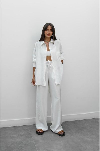 Havoş White Zano Shirt Pants Set