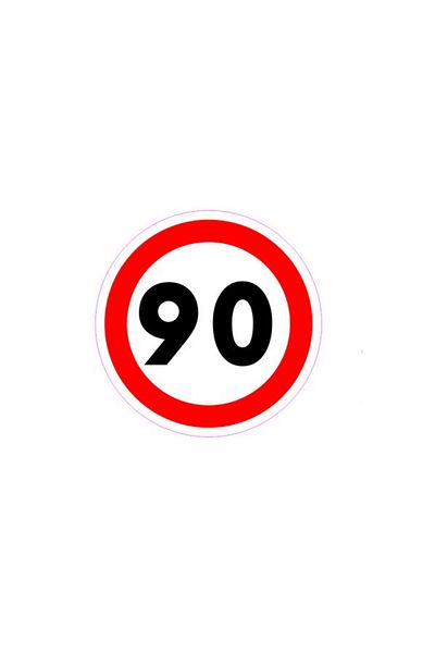ideal STORE IdealSTORE reflective speed limit sticker 90 Km/h