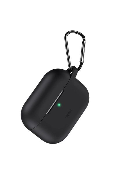 SUREWO Black case for Apple Airpods Pro headphones with hook