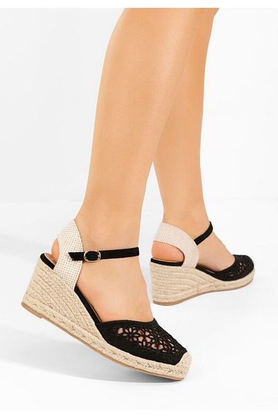 B T Shoes Almynna black espadrille sandals