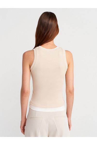 Dilvin 21086 Double Look Sleeveless Ball-Stone