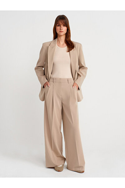 Dilvin 21143 Sleeveless Strap Top-Beige