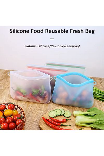 OEM Pungă reutilizabilă pentru alimente, 1.5L, Transparent