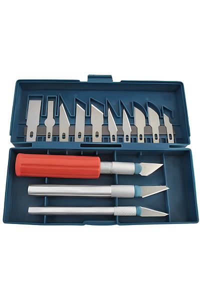 ideal STORE idealSTORE Modeling Knife Set, Includes 3 Different Handles, 13 Blades of Different Sizes and Shapes, I