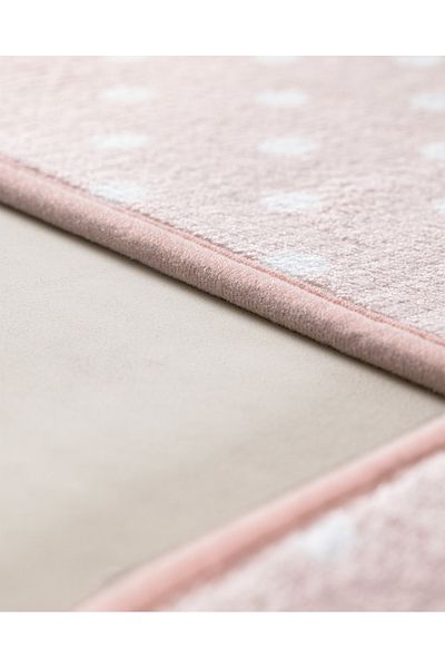 Madame Coco Brume Polka Dot 2-Piece Bath Mat - Pink