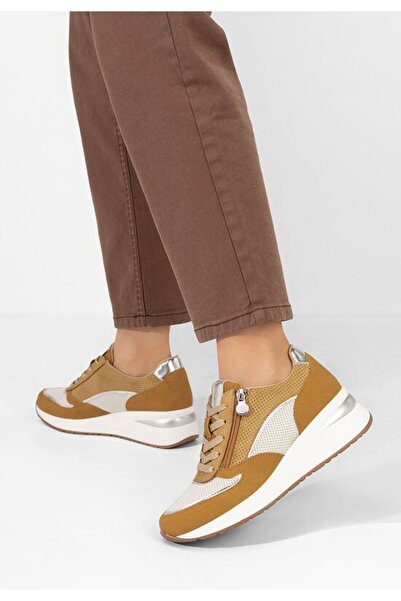 B T Shoes Sneakers cu platforma Corey camel