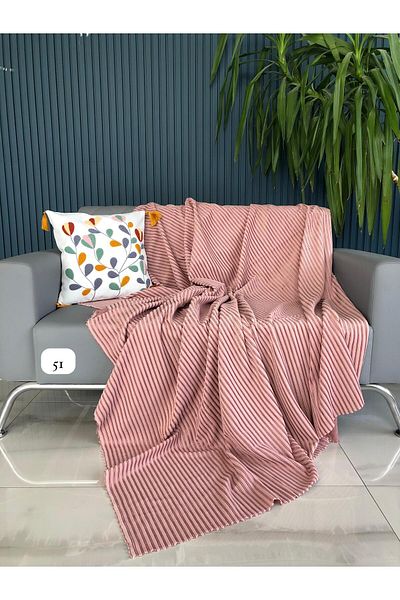 Bella Home Knitted Striped Sofa Cover - 170X210 cm