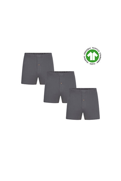 Albero Natur 3 Pack Gots Certified Organic Cotton Men's Boxer Shorts Underwear