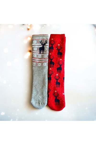Elioure New Year / Christmas / Christmas Themed Gift Boxed Set of 2 Women's Socks