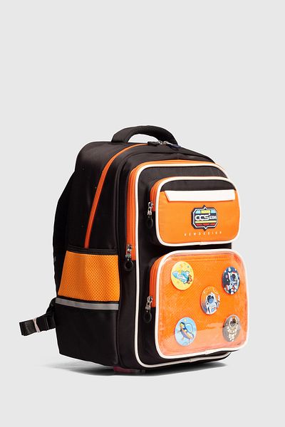 ÇÇS Ççs 51923 School Backpack Student Daily Travel Holiday Sports Walking Trip Black-Orange