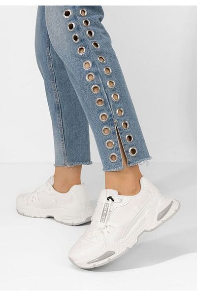 B T Shoes Teniși dama Cathey albi
