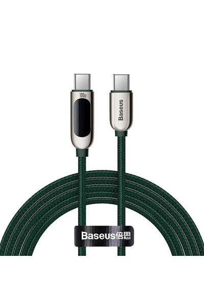 Baseus Display USB-C to USB-C Cable, 100W, Fast Charging, 2m, Green