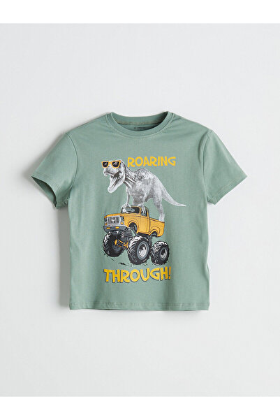 LC Waikiki Two Mt Shop Quality Lcw Kids Green Combed Cotton Printed Standard ...