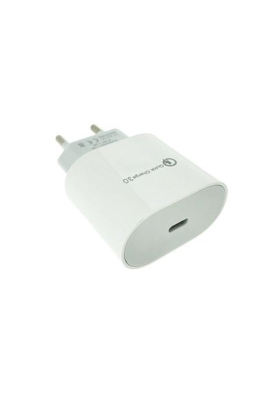 OEM QC3.0 charger with USB-C port, AR-P3, EU mains plug, bulk, white