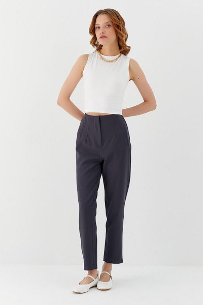Shopping Shop Pantaloni Pensli cu talie înaltă GRI