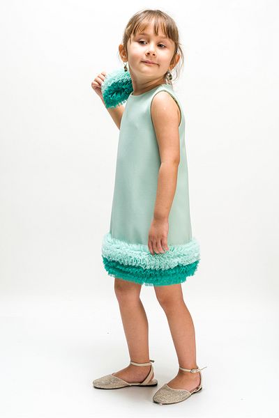 Wecan Straight Dress with Colorful Ruffles Skirt