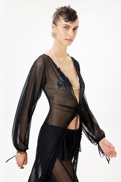 IAMNOTBASIC Solara Pareo - Parlak Siyah