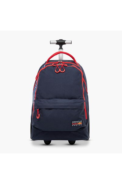 Red Bull Red Bull Solid Trolley Bag with Retractable Handle and Zip Closure - 18 inches