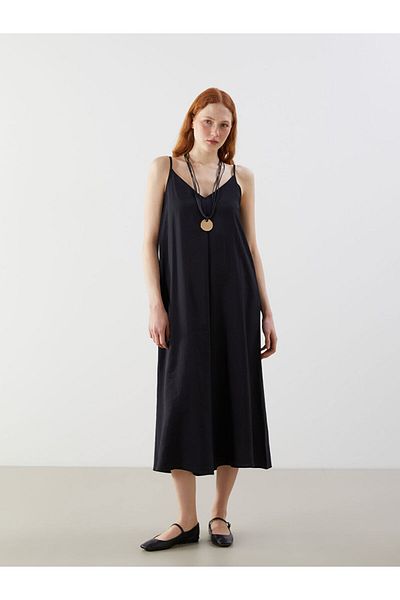 LC Waikiki Νέα σεζόν V Neck Modal Mixed A-Line φόρεμα - S5M962Z8