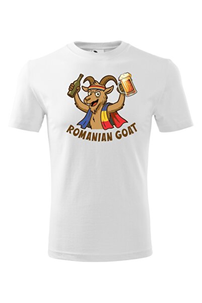 Funny Gift Tricou cu maneca scurta unisex, Funny Beer Romanian Goat