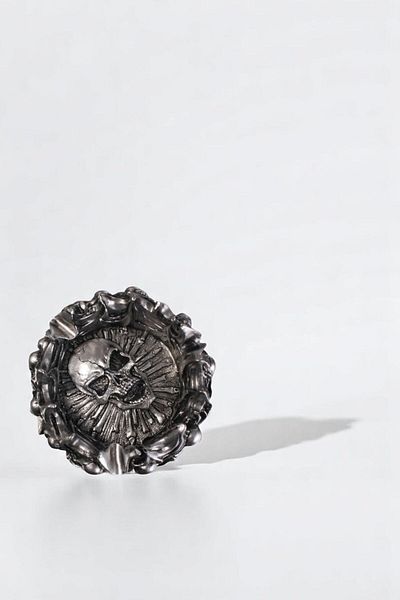 Evene Scrumieră Argintiu Culoare Antică Scrumieră Decorativă Model 9