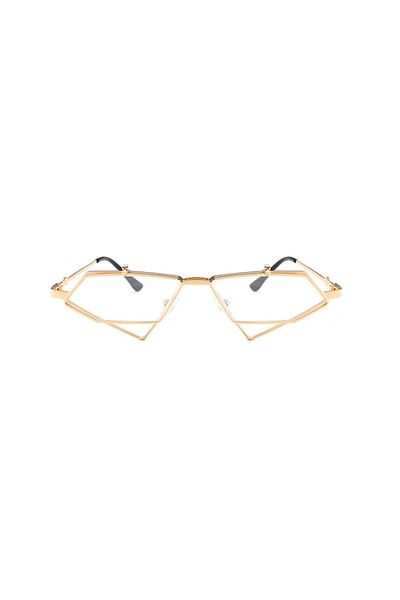 Toz Vintage Wing Clear Glass Gold Frame Vintage & Retro Glasses
