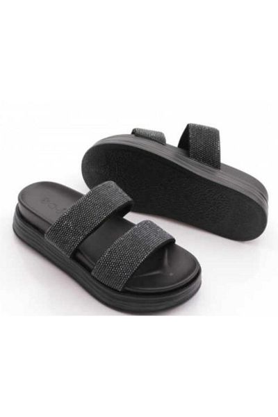Guja 25Y416 Women's High Sole Stone Double Tape Premium Slippers