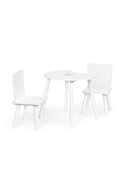 ideal STORE Set Masuta cu 2 scaune HomeWork Table idealSTORE Picioare din lemn de pin Blat MDF Ideal pentru bloc