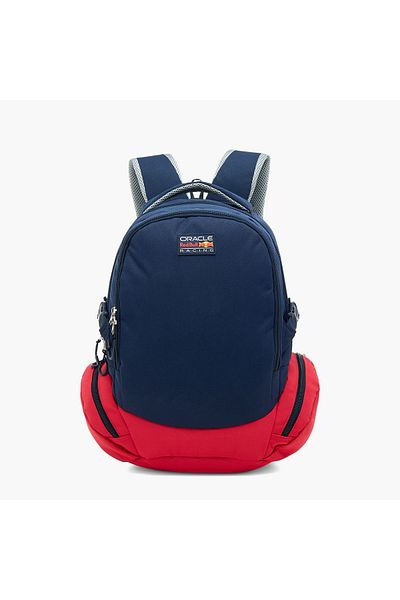 Red Bull Colourblock Backpack with Adjustable Straps and Zip Closure - 18 inches