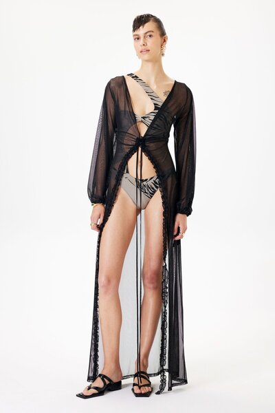 IAMNOTBASIC Solara Pareo - Parlak Siyah