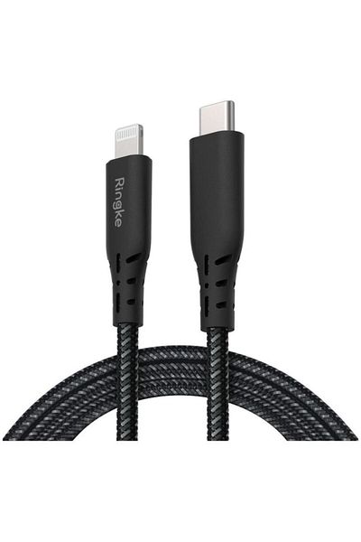 Ringke Data Cable, Lightning Type - USB Type C, Black