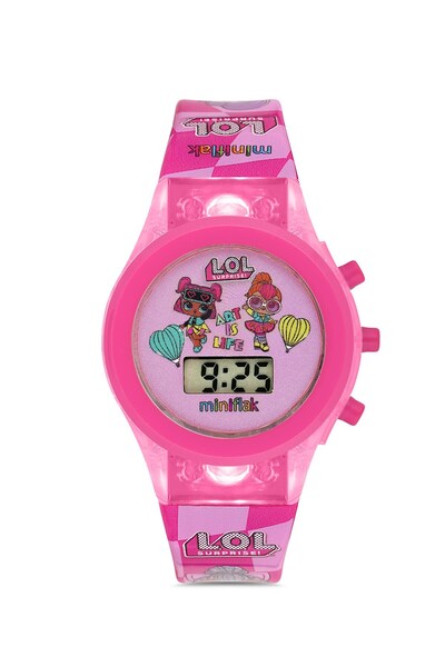 MiniFlak LOL Surprise! Lisanslı LOL7001 Pembe Işıklı Çocuk Saati