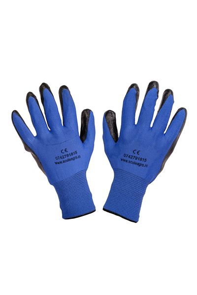 COBI SMART® Work gloves, Latex, Blue/Black, no. 10 – COBI SMART®