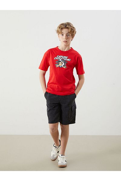 LC Waikiki Crew Neck Nostalgic Monkey Printed Boys T-Shirt