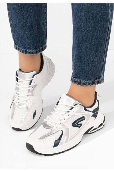 B T Shoes Teniși damă Claria albi