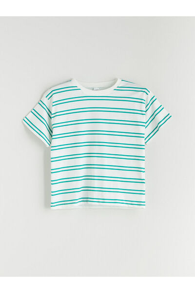 LC Waikiki Αγόρι με ριγέ μπλουζάκι με λαιμόκοψη