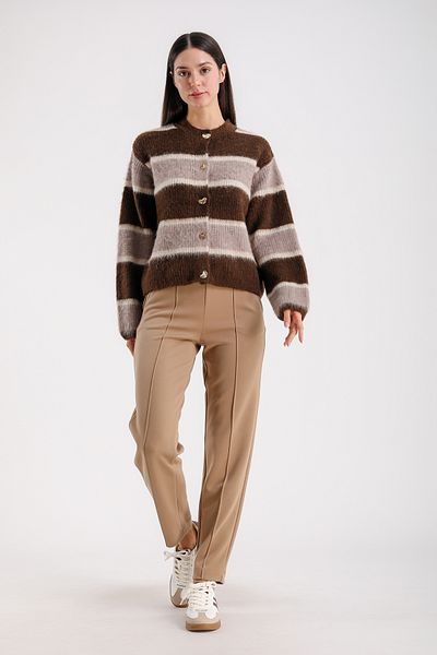 Barbara Baileys Buttoned Striped Women's Cardigan