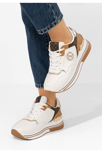 B T Shoes Teniși de damă Suzanna Albi
