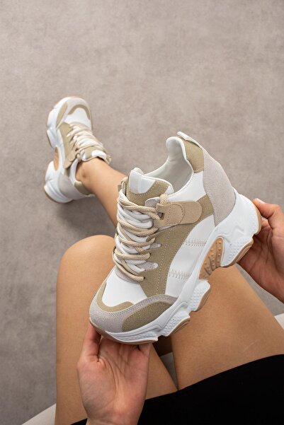 Modanizm RAYA Krem Dolgu Spor Ayakkabı