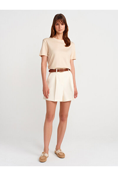 Dilvin 31791 Μπλουζάκι Crew Neck-Πέτρα