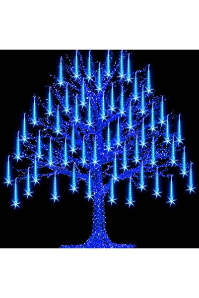 OEM Instalație de Crăciun cu 8 tuburi și 144 LED-uri, molid, albastru, 30 cm
