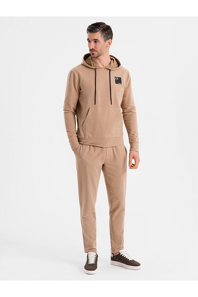 OMBRE Herren Sweatshirt Set Hoodie + Jogginghose - Braun V3 Z107 S