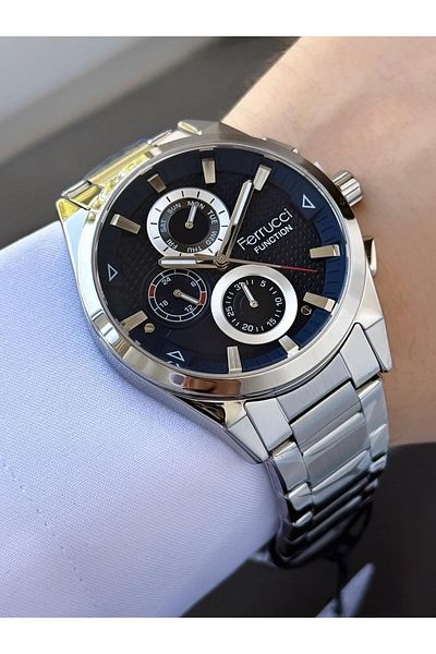 Ferrucci Men's Functions Active Metal Cord Wrist Watch