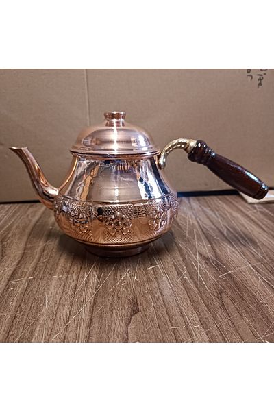 KIVRAKLAR Copper Samovar Teapot Wooden Handle