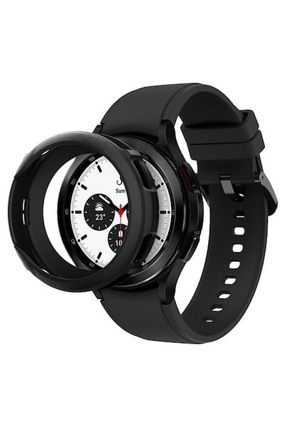 Spigen Liquid Air Case for Samsung Galaxy Watch4 Classic (46mm), Matte Black