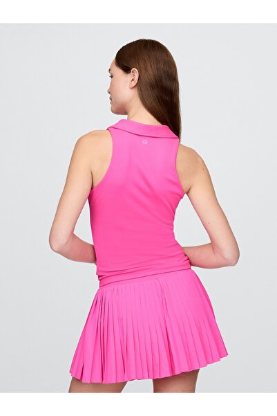 GAP Kadın Pembe GapFit Power Polo Yaka T-Shirt