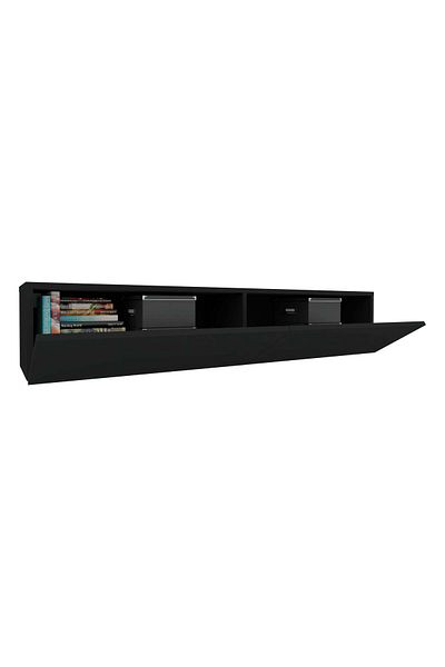 haaus.ro Comfortable TV Island, 2 Uses, Black, 135 x 28 x 25 cm