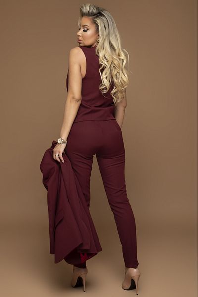 Atmosphere Fashion Short bordeaux vest